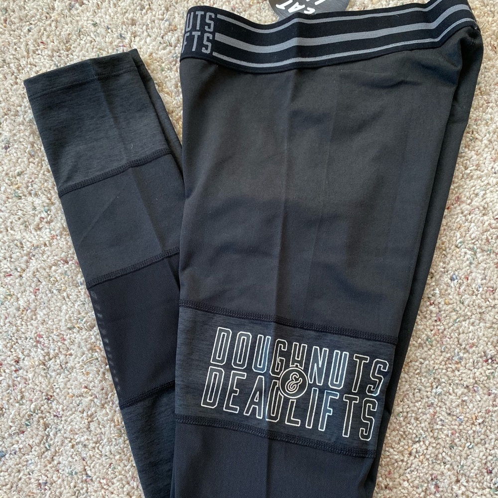 NWT Doughnuts & Deadlifts Leggings
